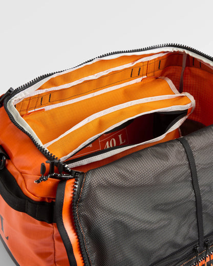 Roamer Recycled 40L Duffel Bag - Sunrise Orange - Flatlay