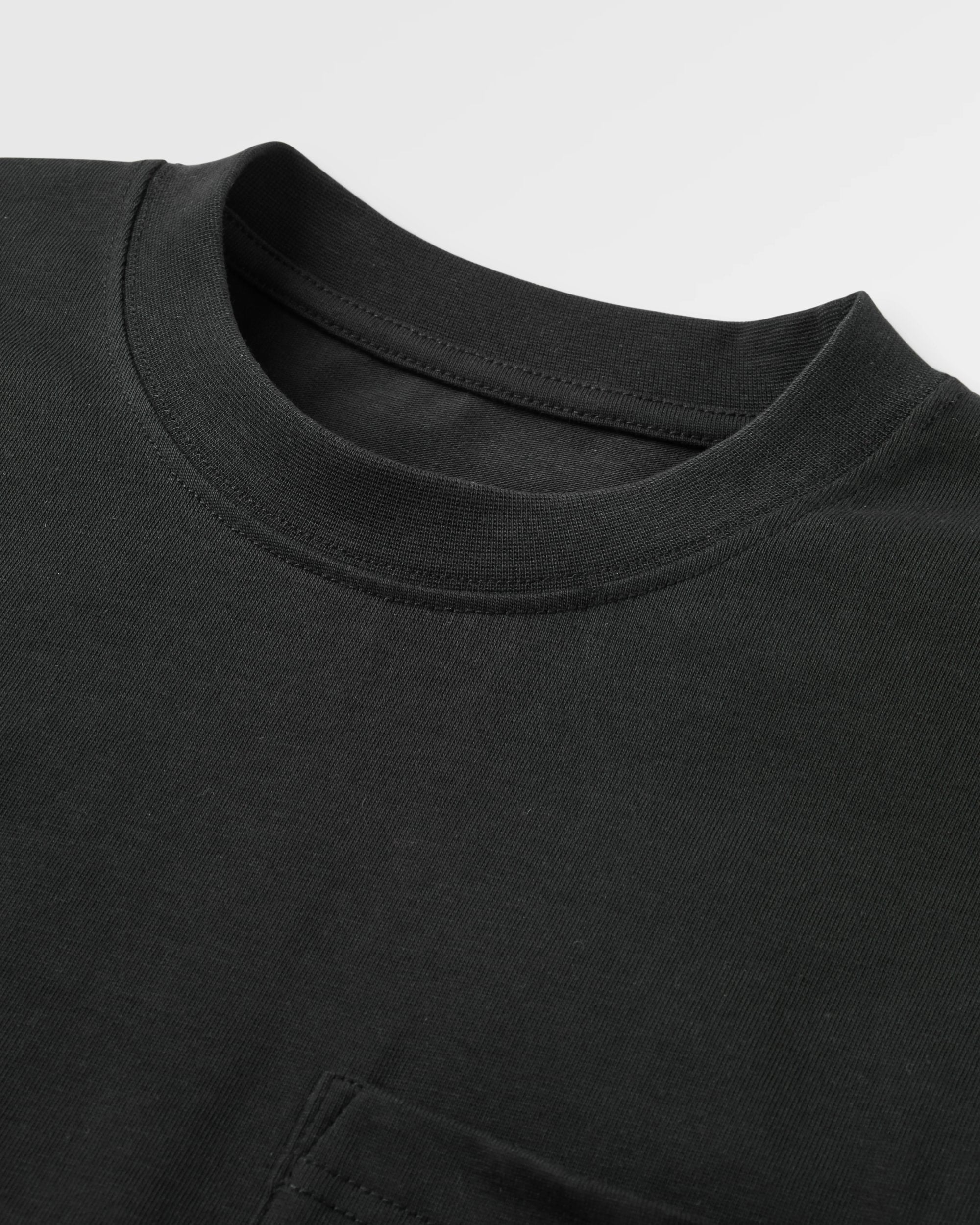 Heritage Relaxed Fit LS T-Shirt - Black - Flatlay