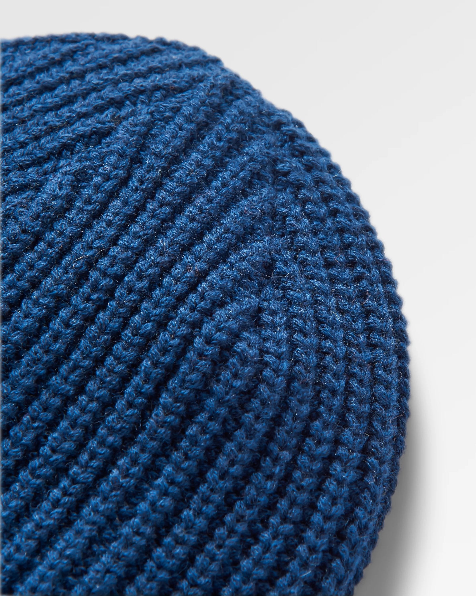 Beechwood Fleece Lined Recycled Beanie - Tidal Blue - Flatlay