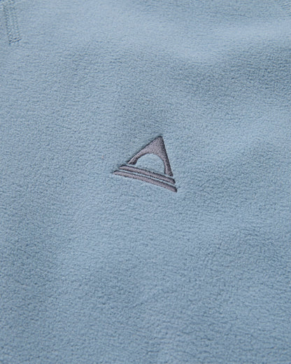 Ayla Micro Polartec® Crew Fleece - Stormy Blue - Flatlay