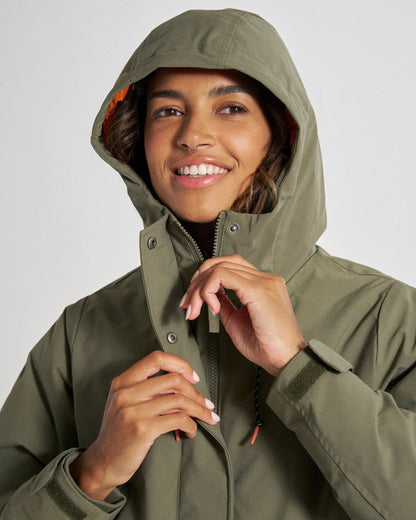 Alaska Recycled Insulated Parka - Dusty Olive - Studio Model