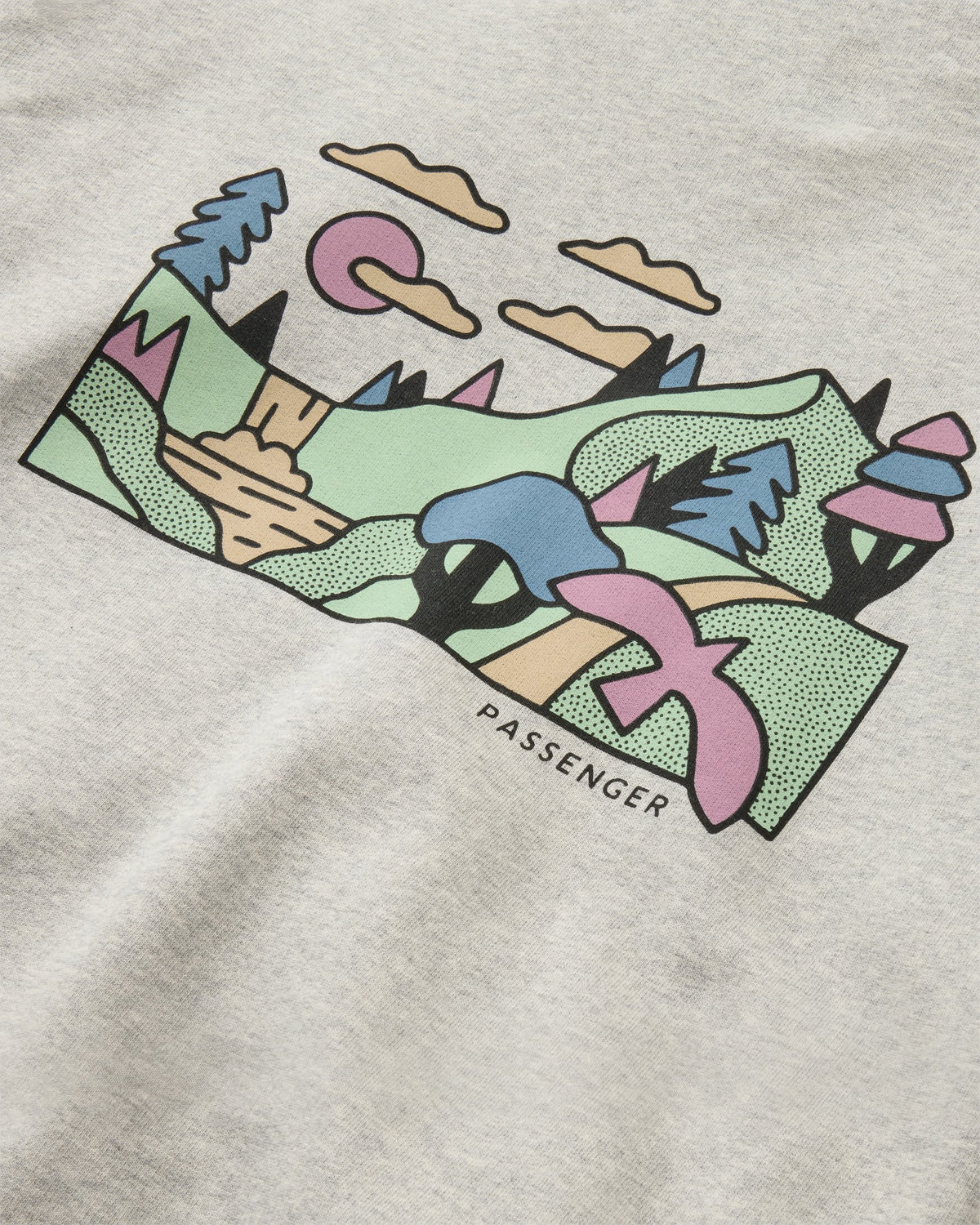 Slower Rhythms Women's Cotton Sweatshirt - Grey Marl - Flatlay
