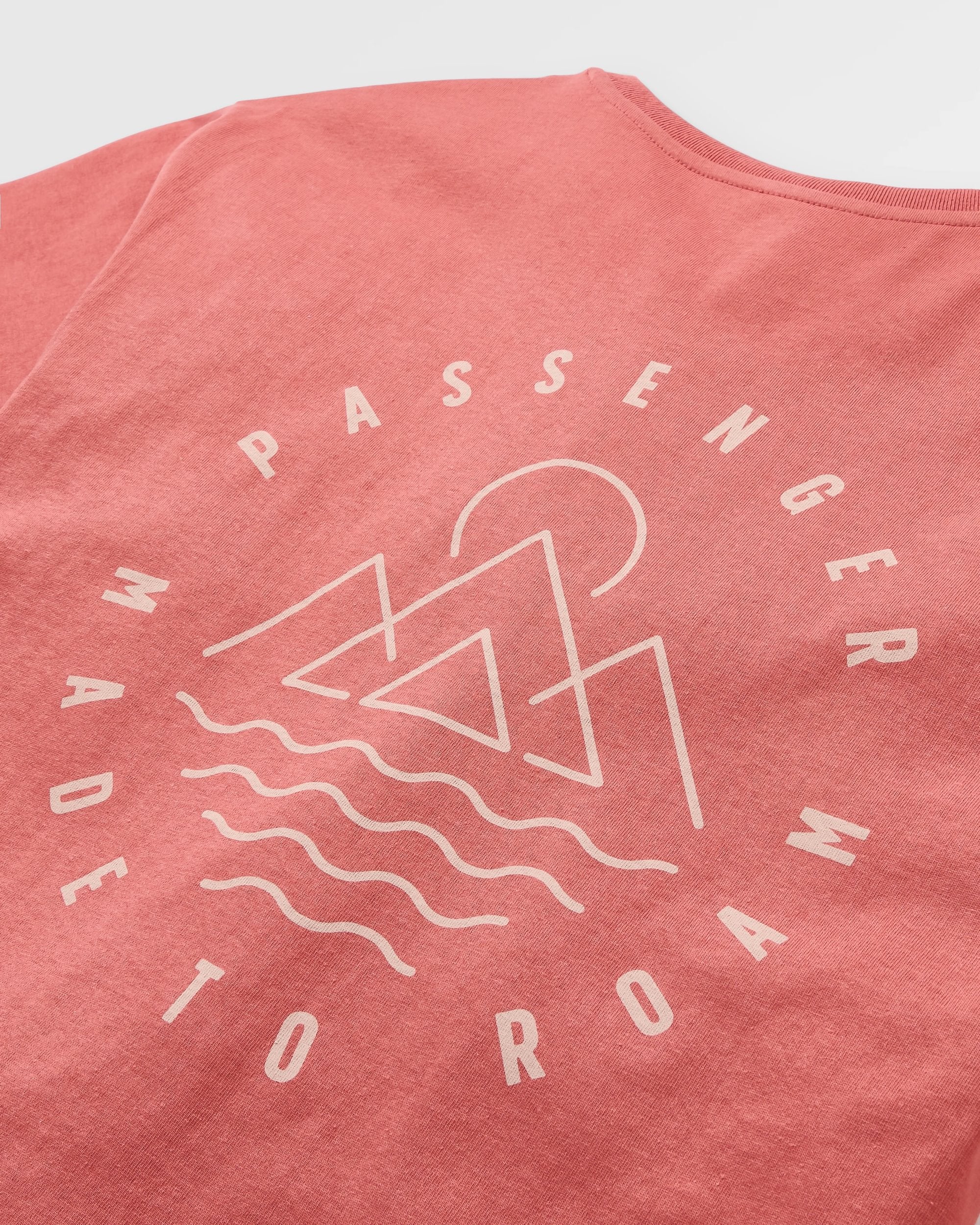 Escapism Recycled Cotton T-Shirt - Redwood - Flatlay