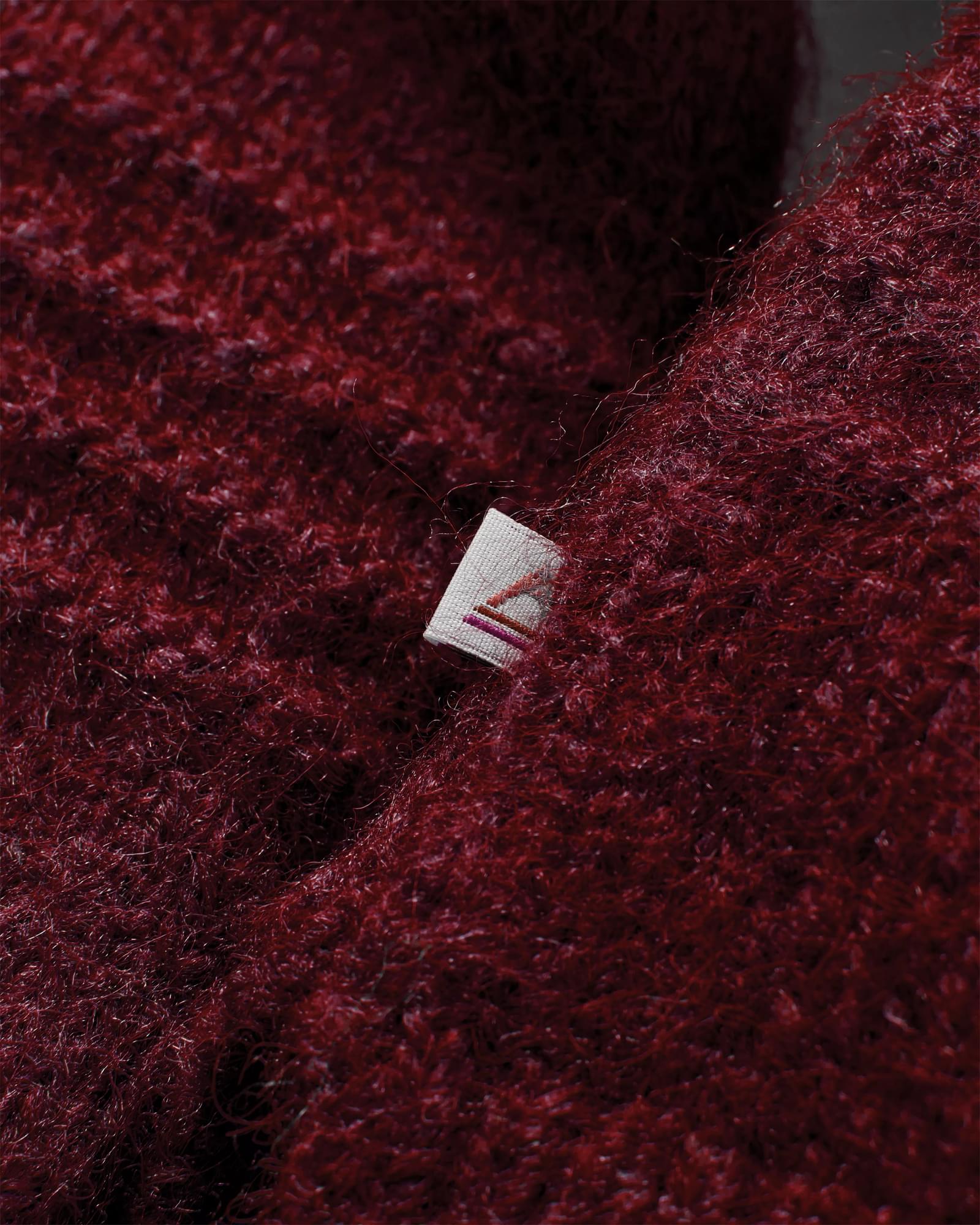 Snug Recycled Polo Neck Knitted Jumper - Wine