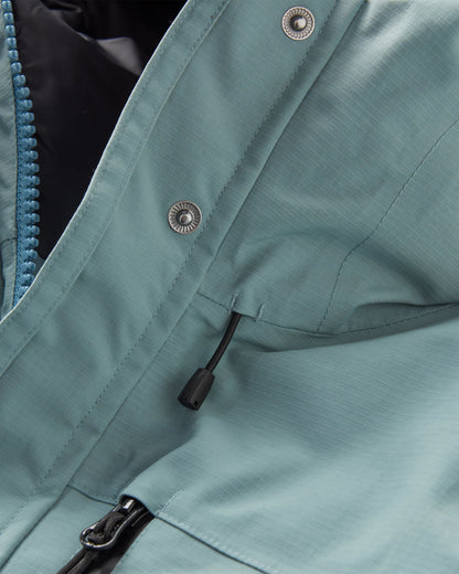 Cloudmont Waterproof Down Parka - Stormy Sea - Flatlay