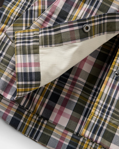 Mistline Overshirt - White Sand Multi Check - Flatlay
