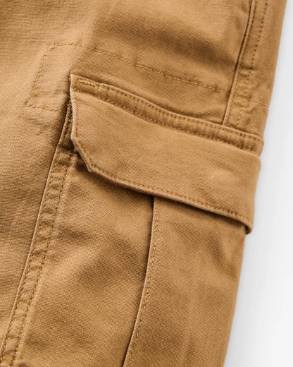Lakeside Cargo Short - Caramel - Flatlay