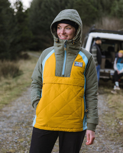 Ocean Recycled Insulated Anorak - Dusty Olive/Heritage Yellow - Lifestyle