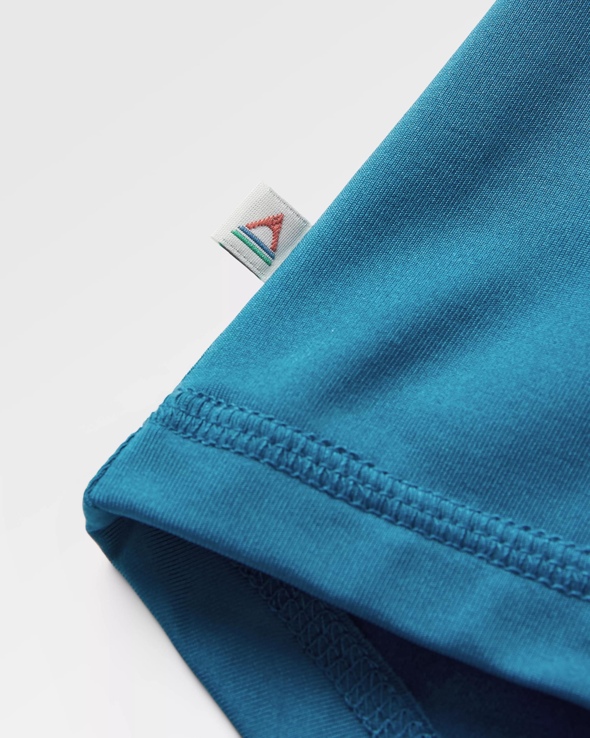 River Recycled Active LS T-Shirt - Dusty Ochre/ Corsair Blue - Flatlay