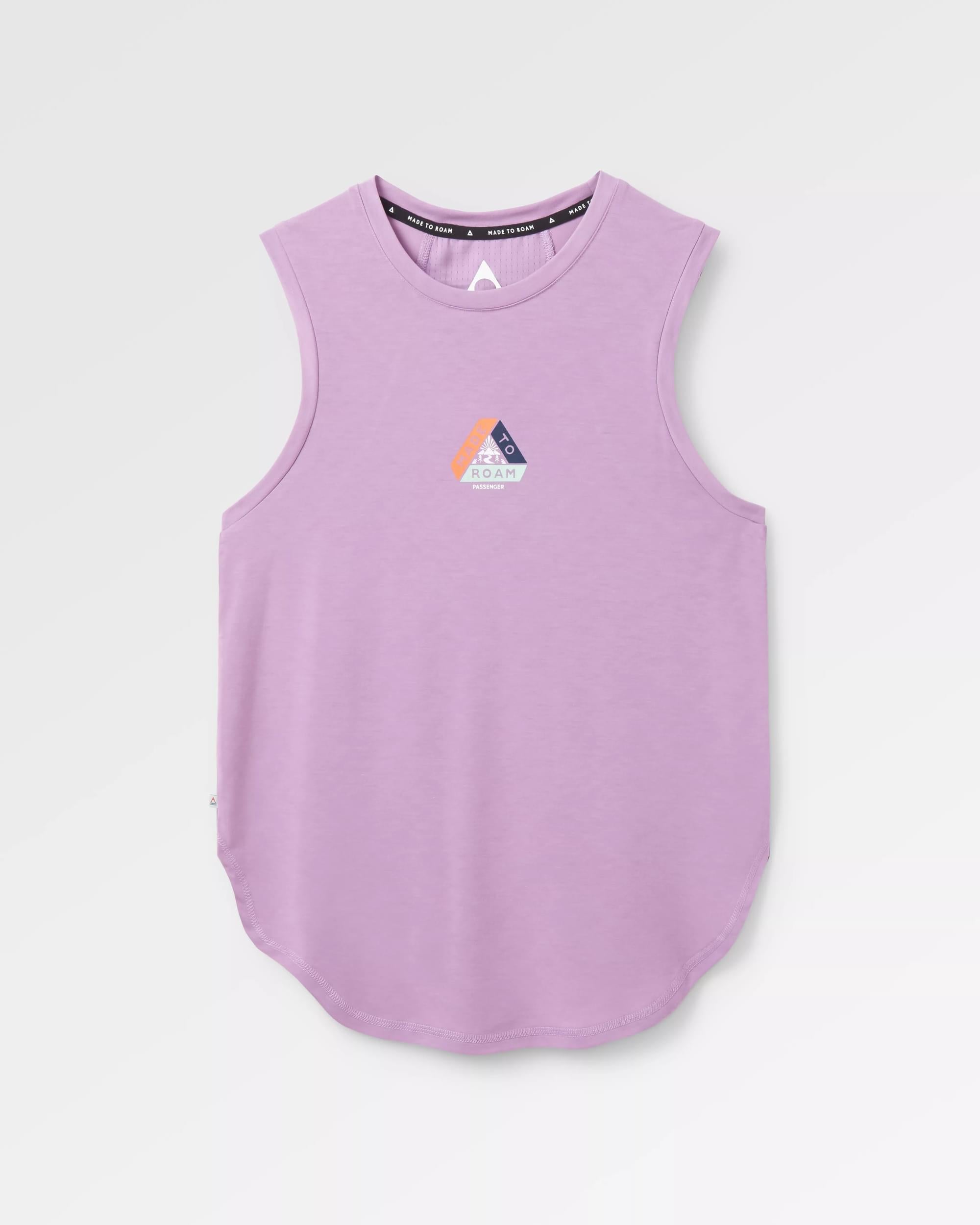 Asana Recycled Active Vest - Lilac - Flatlay