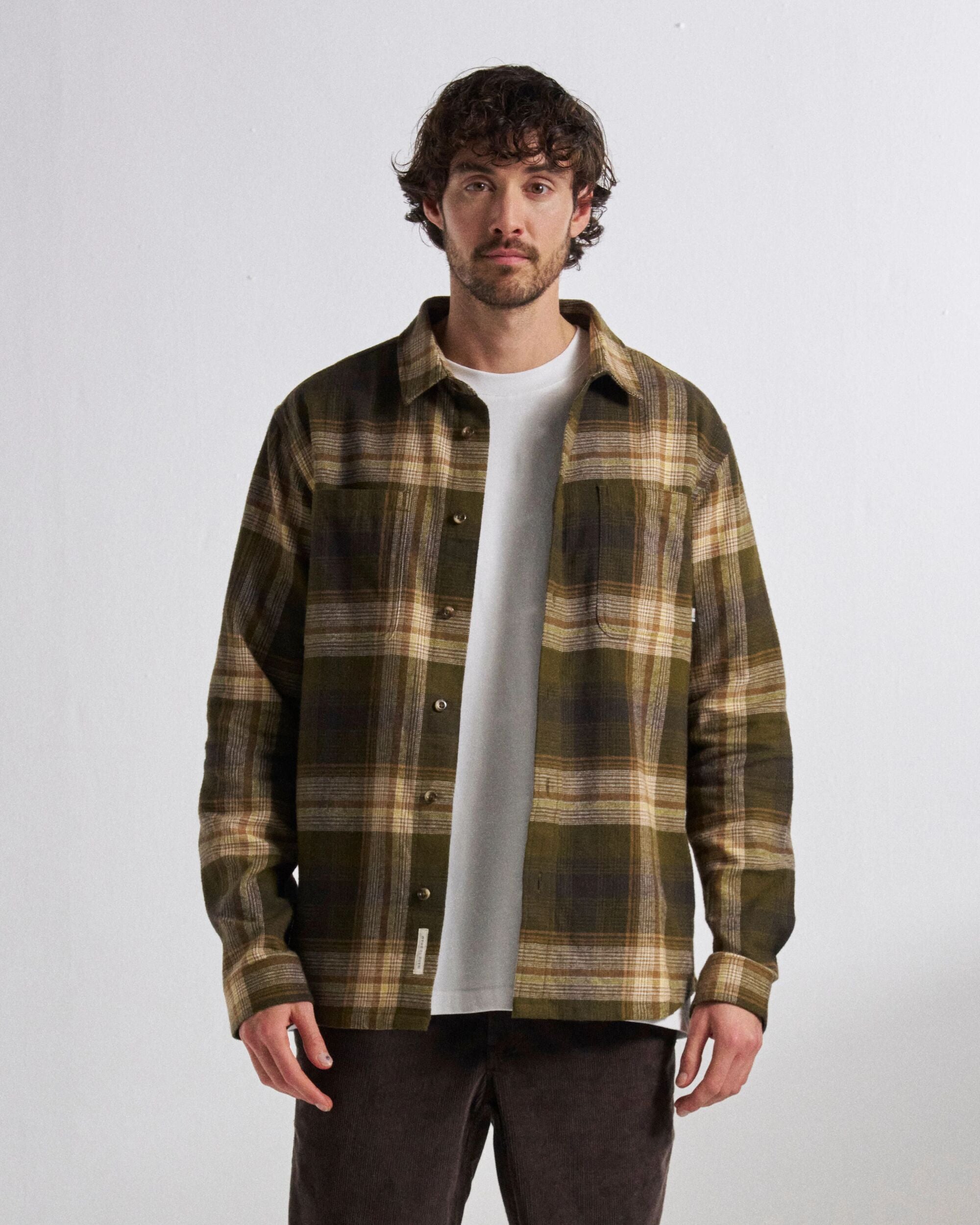 Backcountry Check Shirt Dark Olive Check – Passenger