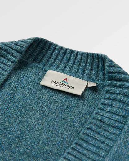 Nettle Recycled Knitted Cardigan - Arctic - Flatlay