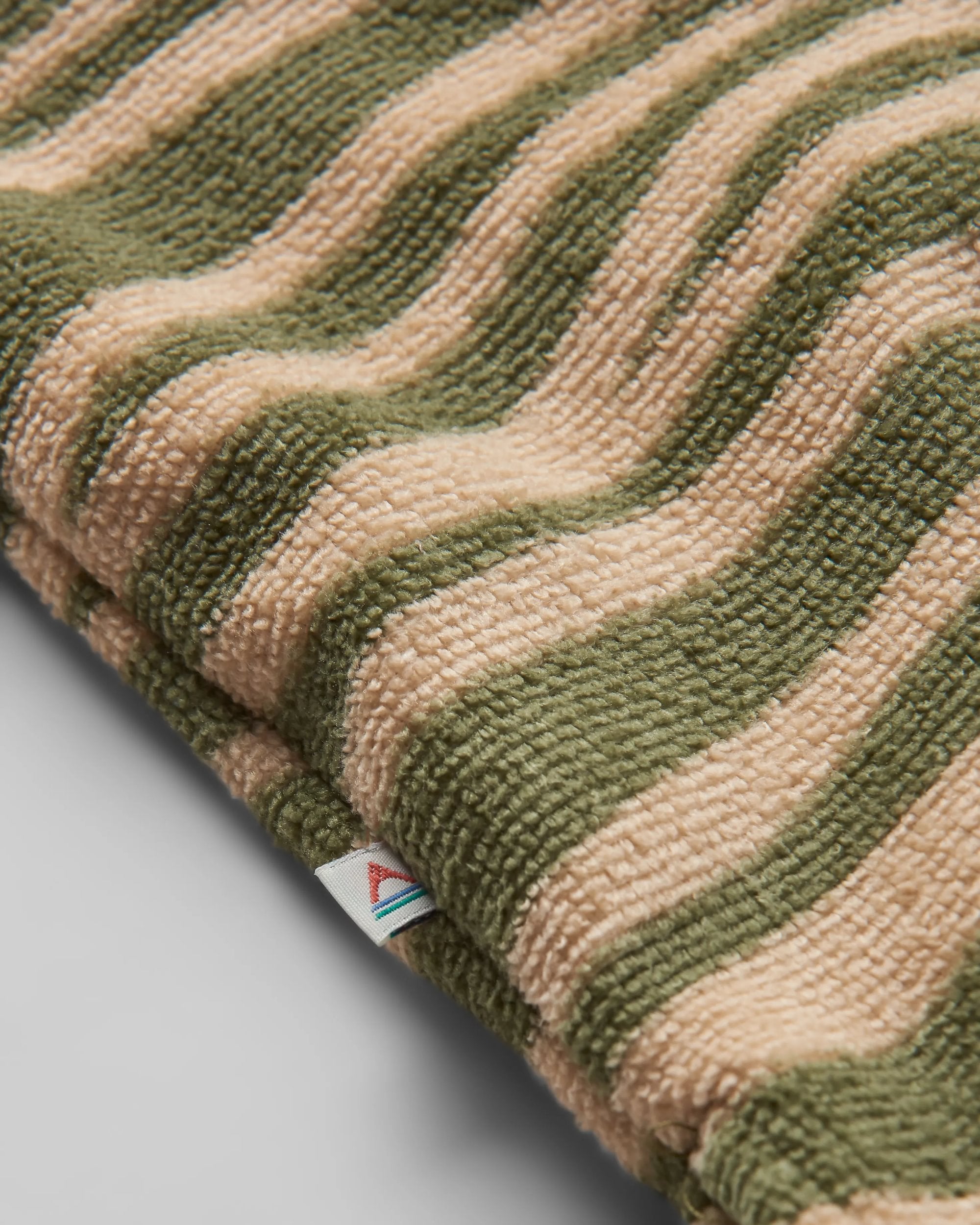 Tulum Recycled Towel Poncho - Strata Khaki - Flatlay