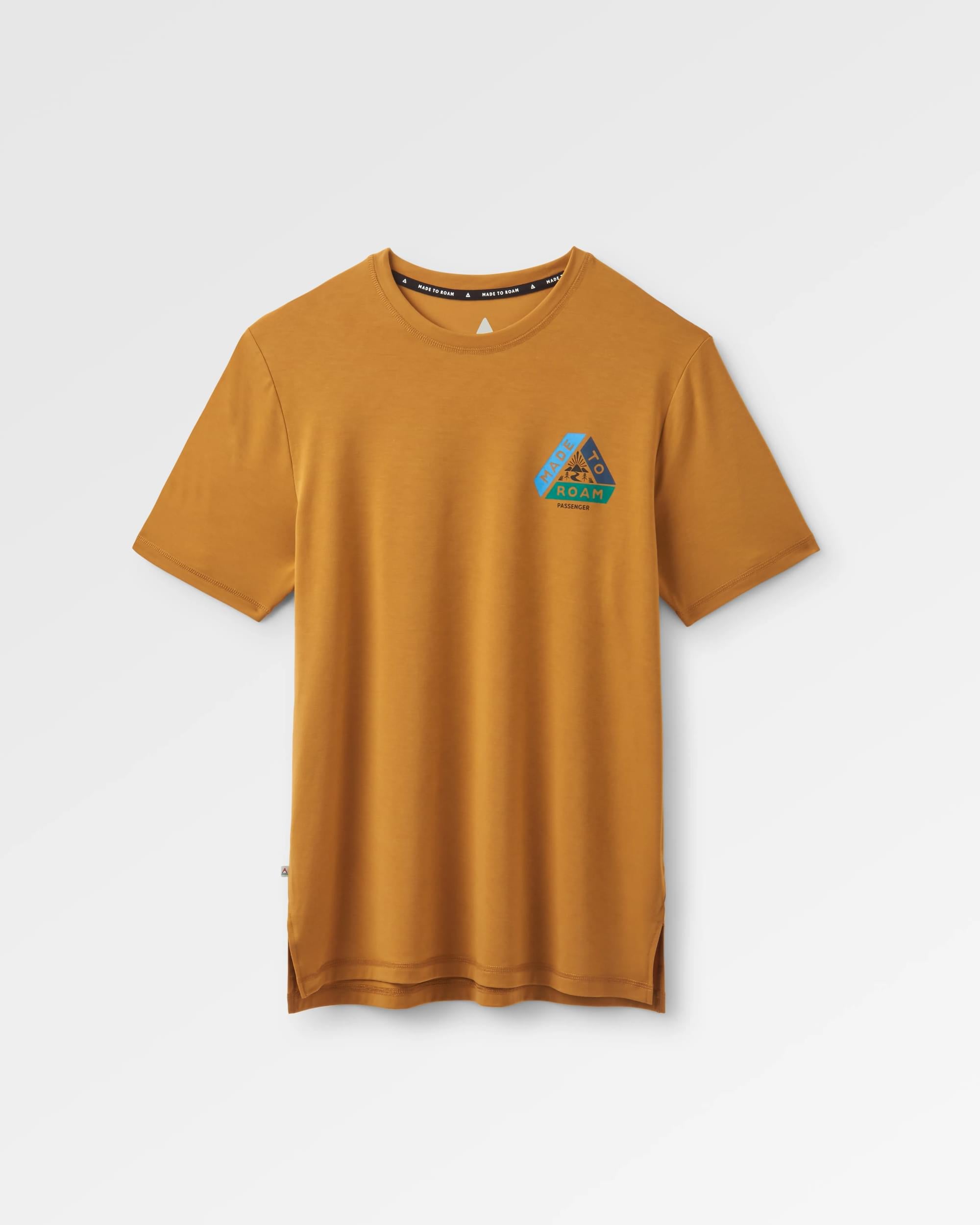 Trail Active Recycled T-shirt - Dusty Ochre - Flatlay