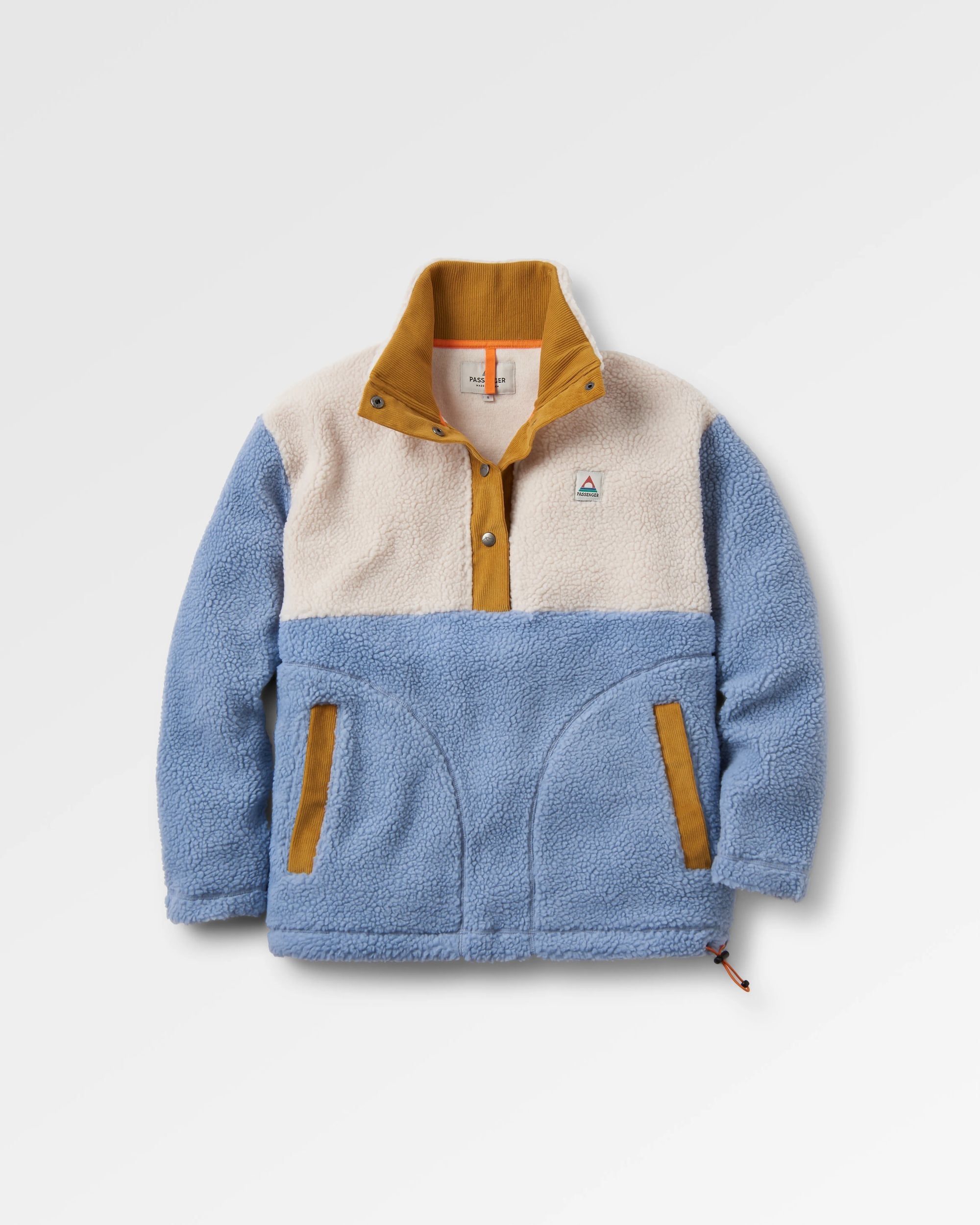 Create Recycled Deep-Pile Sherpa Fleece - Blue Fog - Flatlay