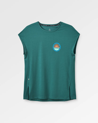 Chase The Light Drirelease® Active T-Shirt - Deep Ocean - Flatlay