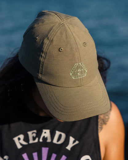 Womens_Active Recycled 6 Panel Cap - Dusty Olive