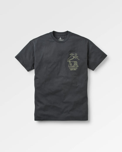 Slow Escape Relaxed Fit T-Shirt - Black - Flatlay