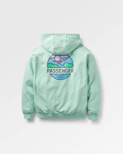 Laidback Organic Cotton Hoodie - Aqua Marl - Flatlay