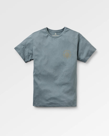 Escapism Recycled Cotton T-Shirt - Storm Grey - Flatlay