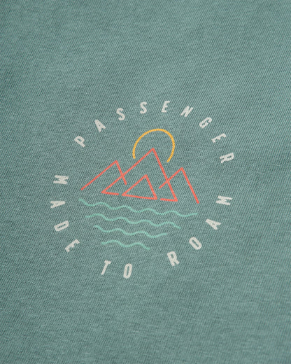 Escapism Recycled Cotton T-Shirt - Dark Forest - Flatlay