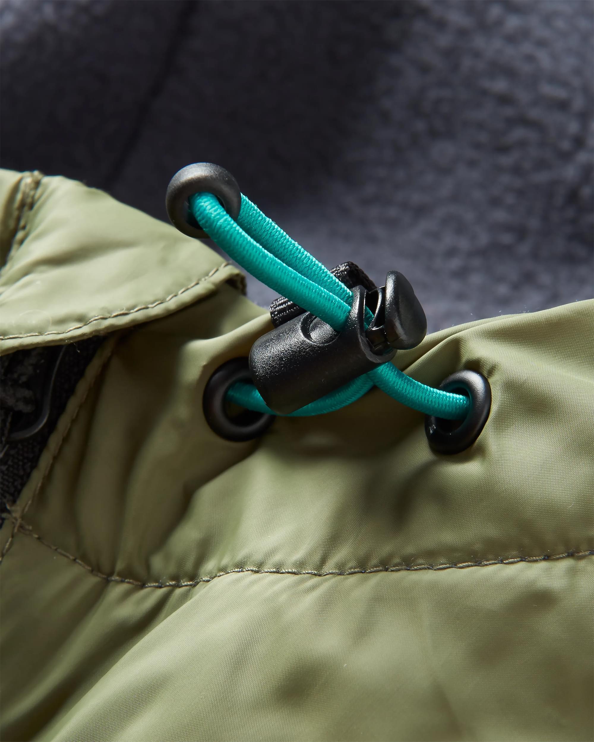 Dusk Recycled Insulated Anorak - Dusty Olive - Flatlay