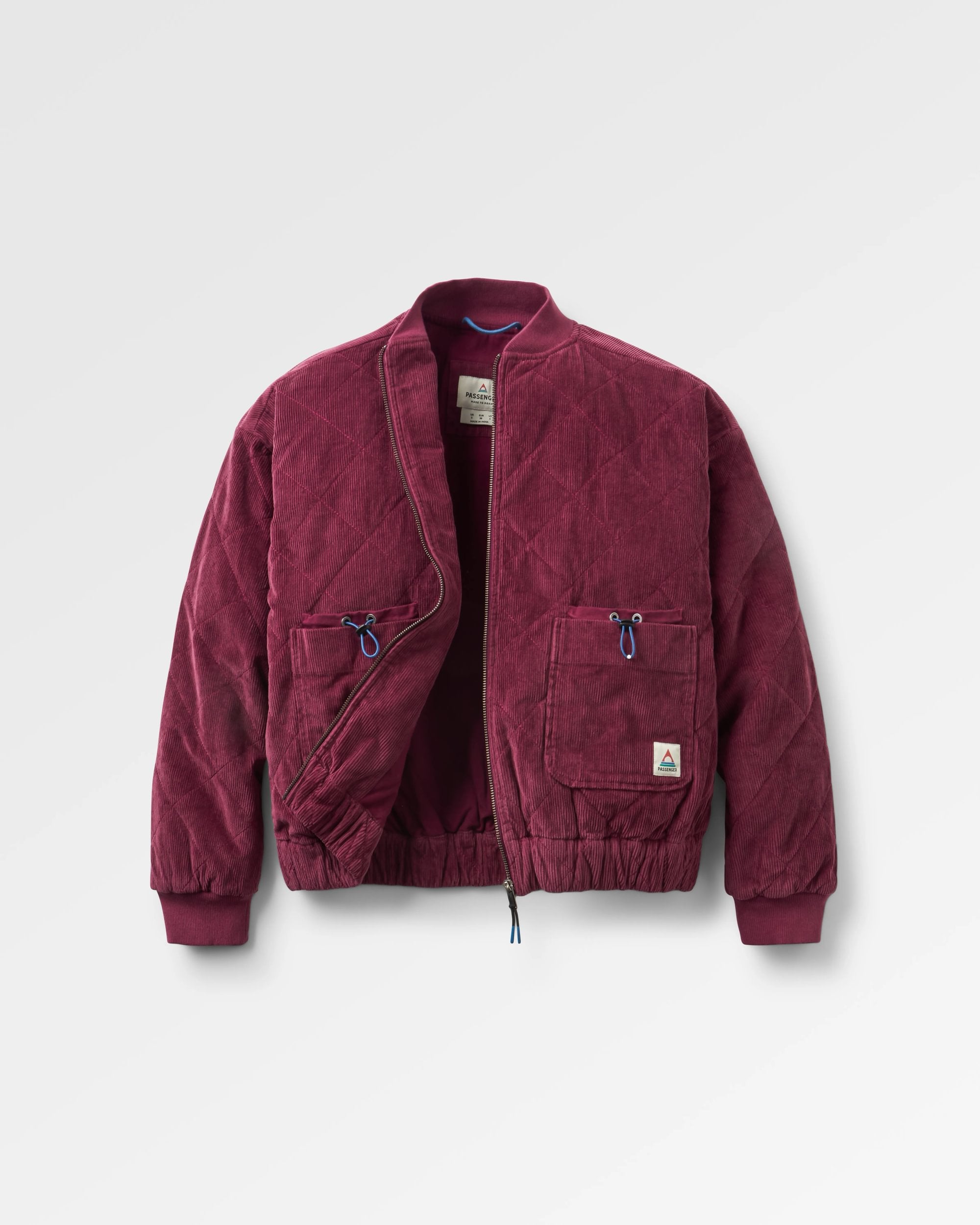 Lucia Quilted Cord Jacket - Fig - Flatlay