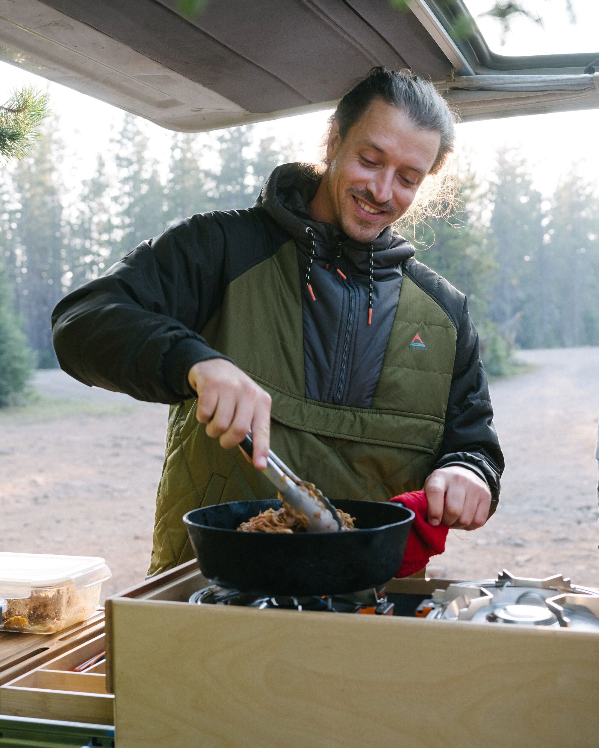 Oceanic Recycled Insulated Anorak - Black/Khaki - Lifestyle