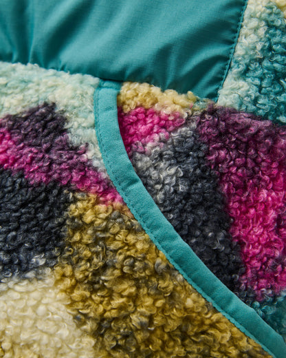 Ravi Recycled Sherpa Fleece - Mosaic Mountain Charcoal - Flatlay