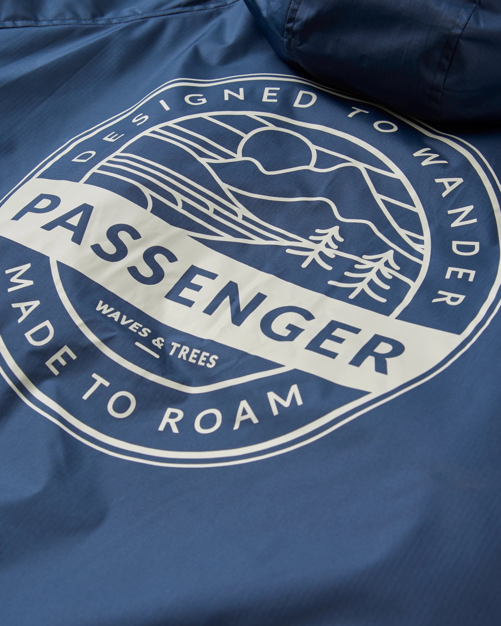 Waves Recycled Sherpa Lined Changing Robe - Rich Navy - Flatlay