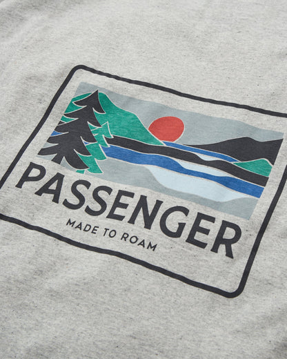 Roamer Men's Recycled Cotton T-Shirt - Grey Marl - Flatlay