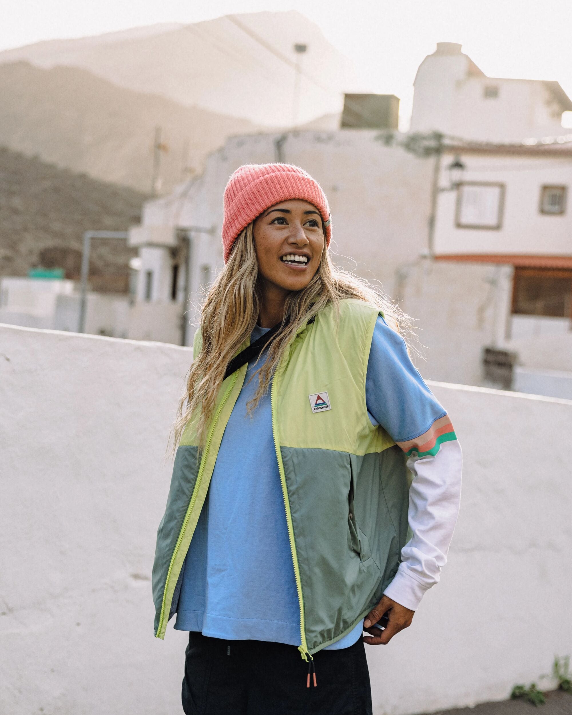 Moonlight Recycled Insulated Vest - Pistachio - Lifestyle