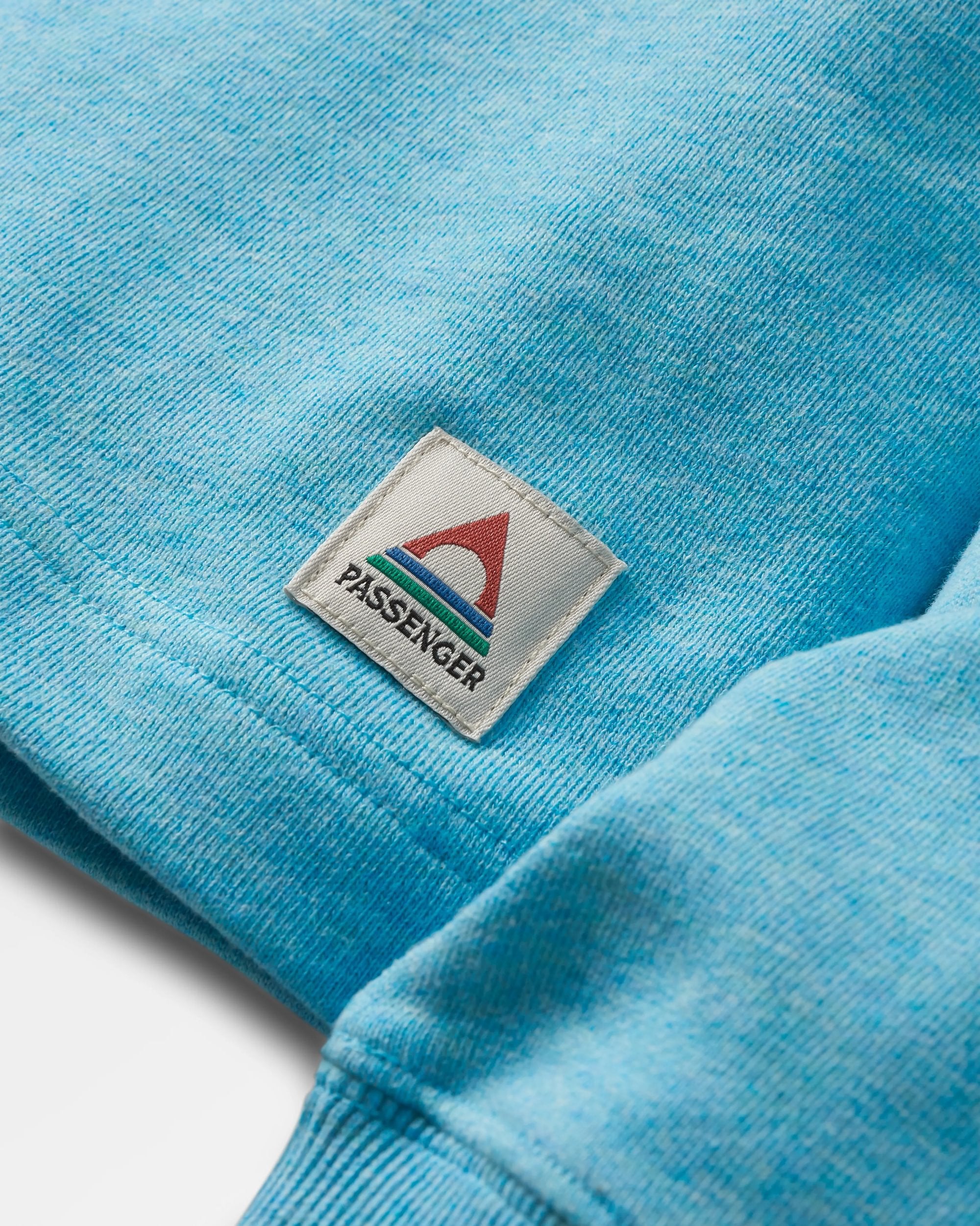 Poinsettia Organic Cotton Sweatshirt - Soft Blue Pool Marl - Flatlay