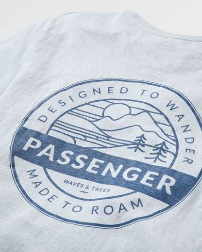 Odyssey Recycled Cotton T-Shirt - Ice Blue - Flatlay