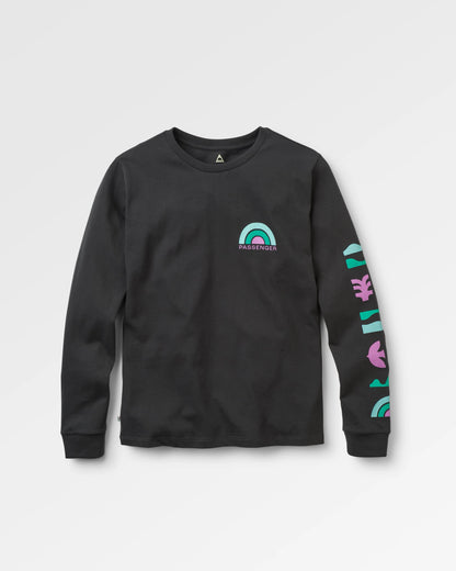 Papercut Recycled Cotton LS T-Shirt - Black - Flatlay