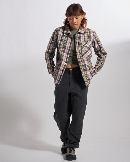 Mistline Overshirt - White Sand Multi Check - Studio Model