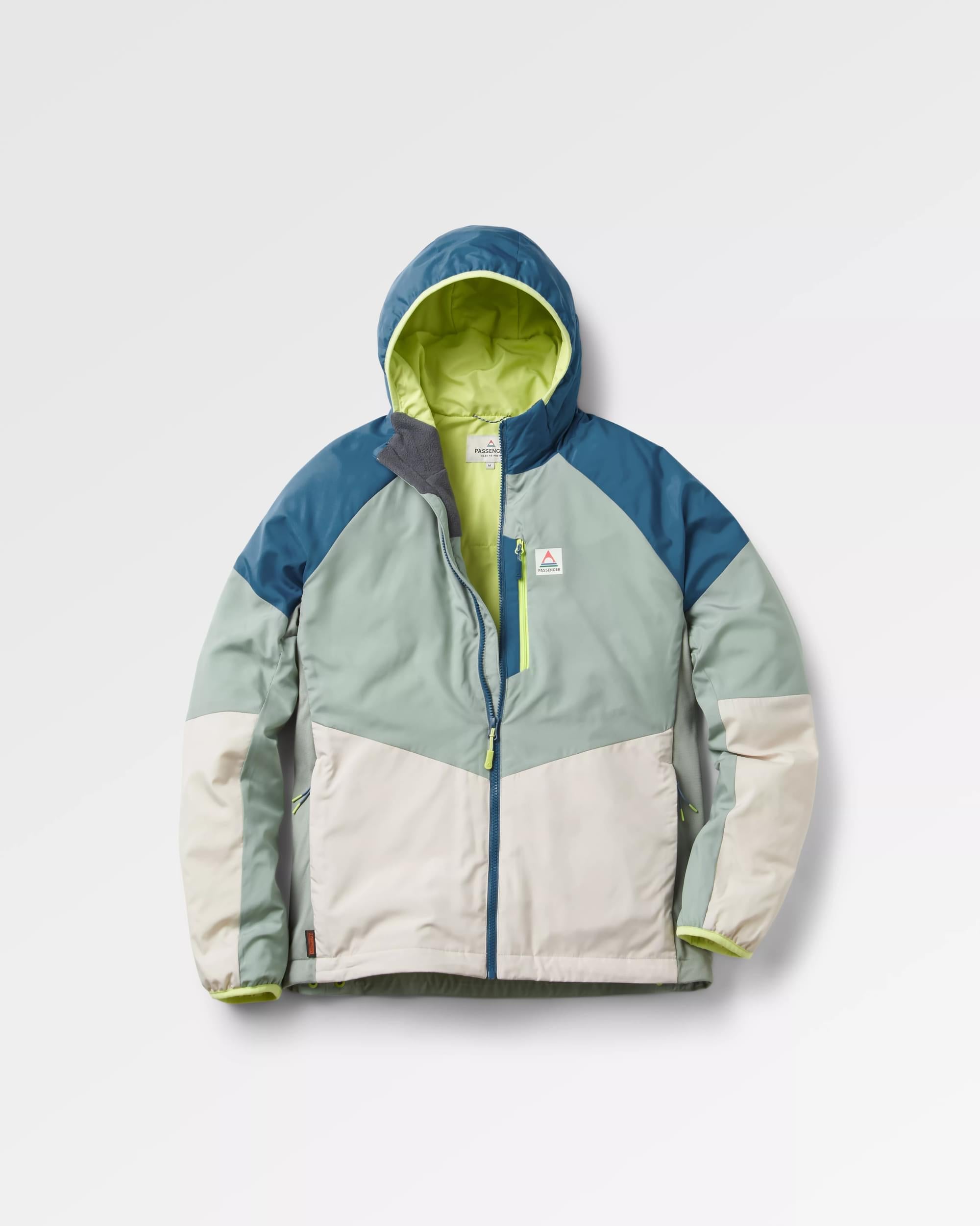 Daybreak Lightweight Recycled Thermore® Insulated Jacket - Pistachio/Blue Steel - Flatlay