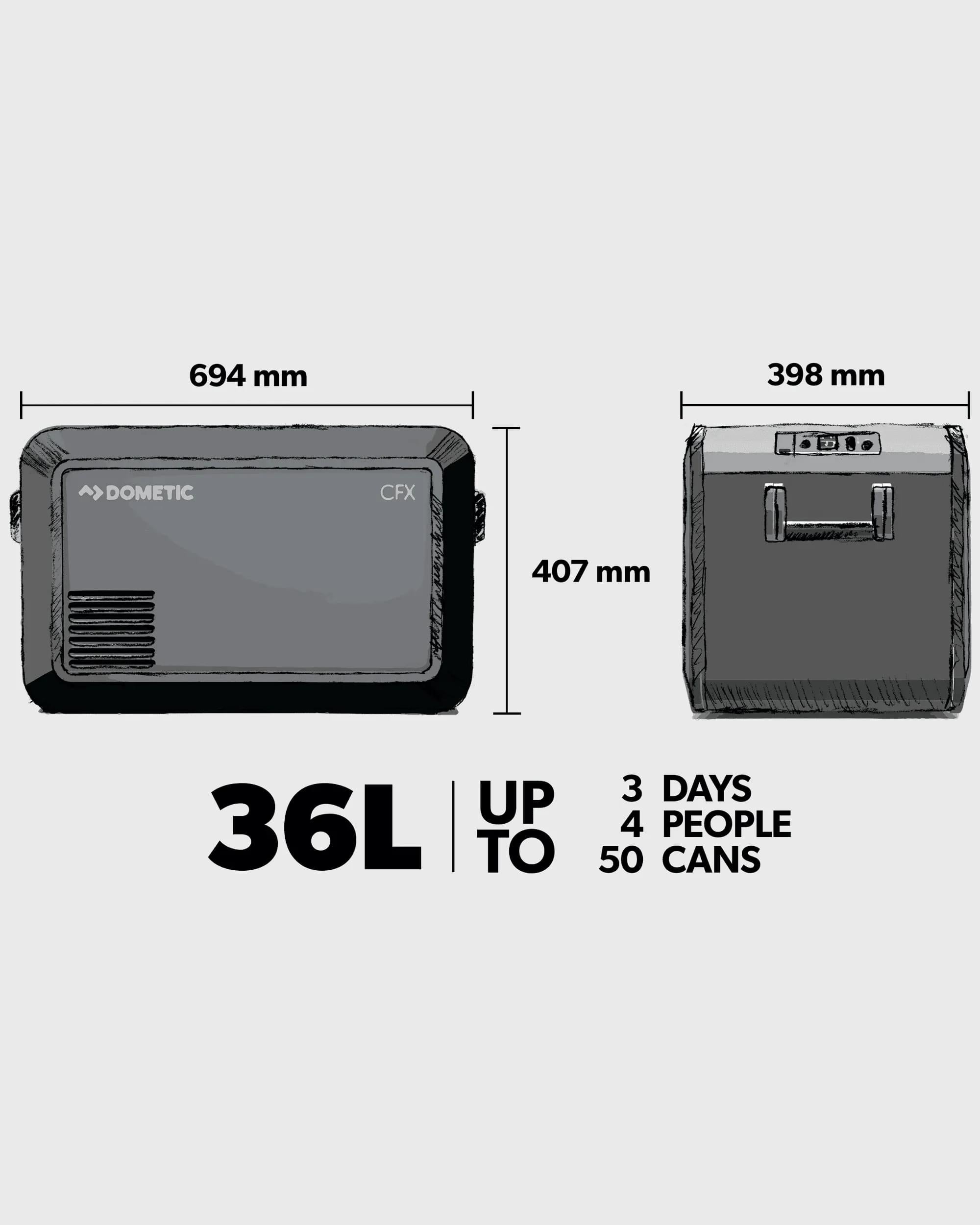 Dometic CFX3 35 - Slate/Mist - Flatlay
