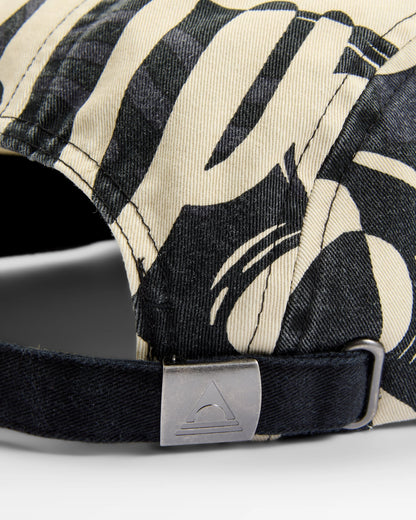 Coast 5 Panel Snapback Cap - Roam Further Black - Flatlay