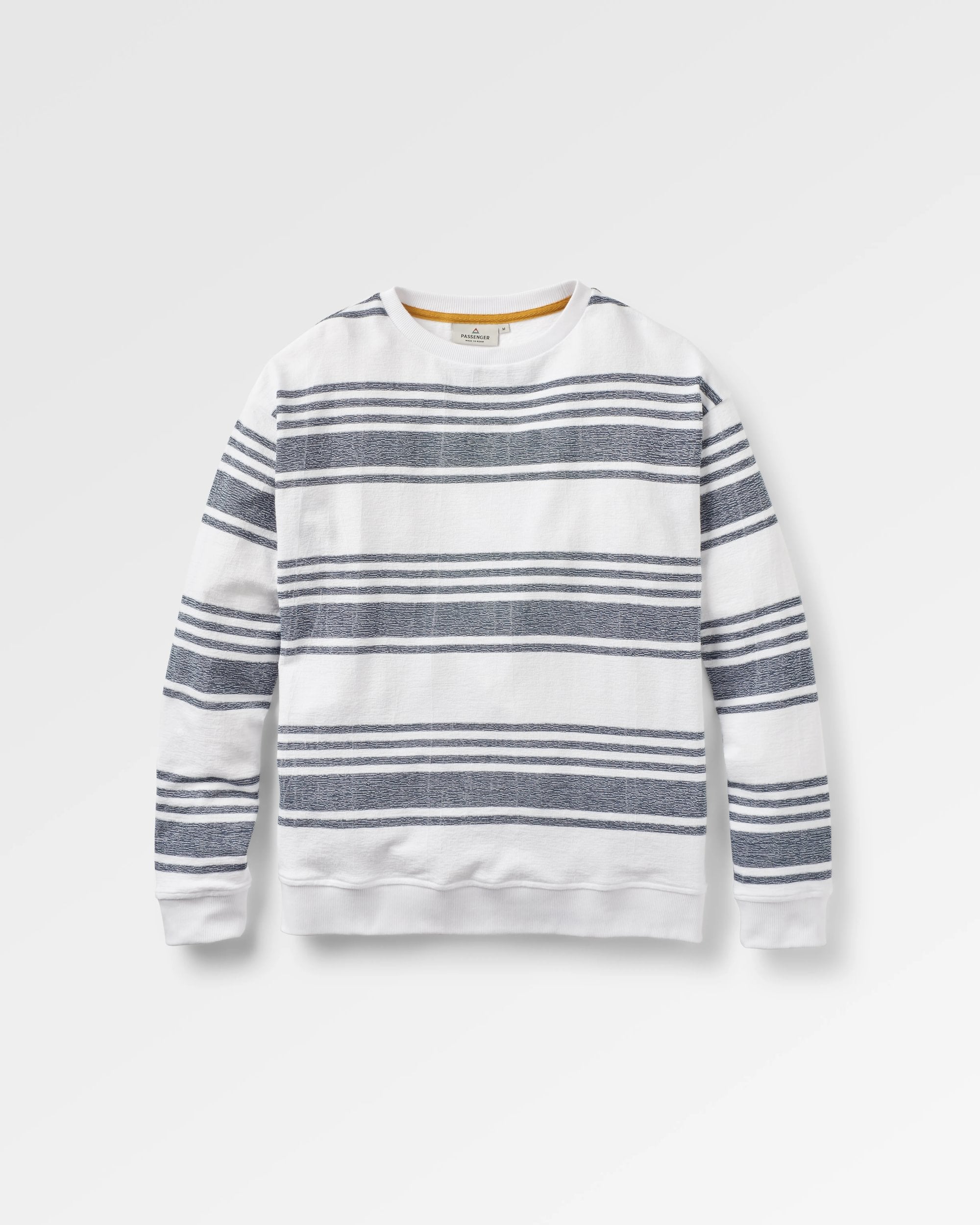 Graceful Textured LS Top - Navy Stripe - Flatlay
