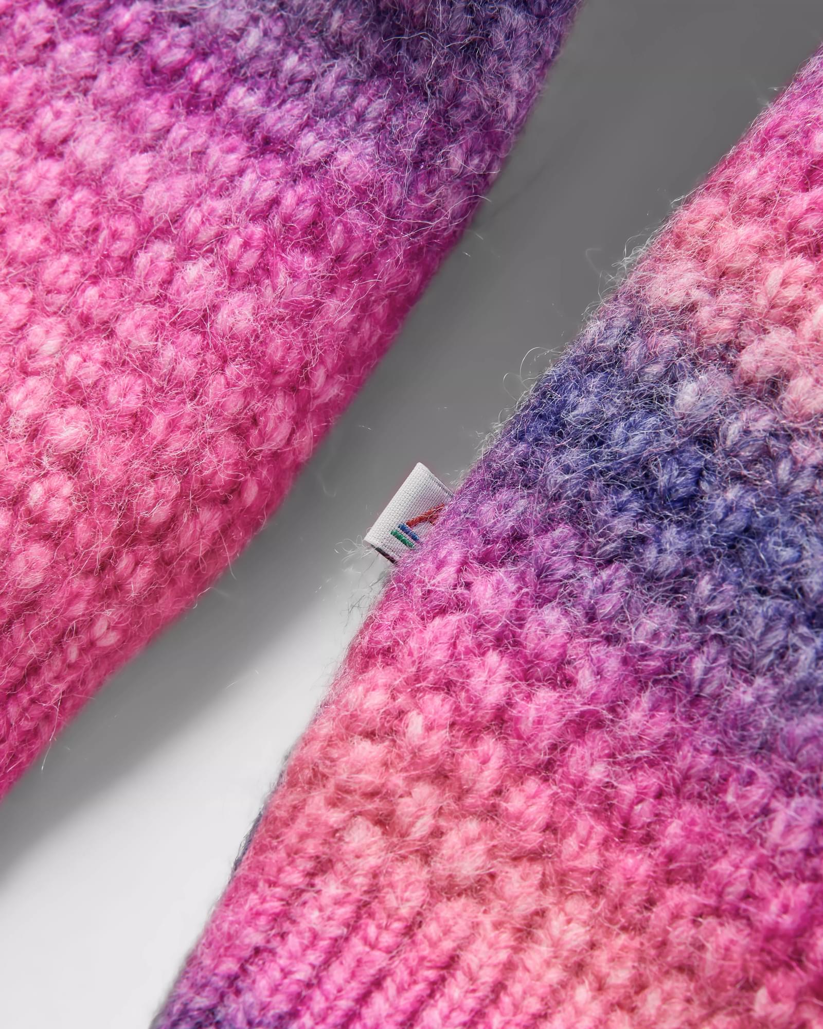 Fika Recycled Knitted Jumper - Crushed Berry Dip - Flatlay