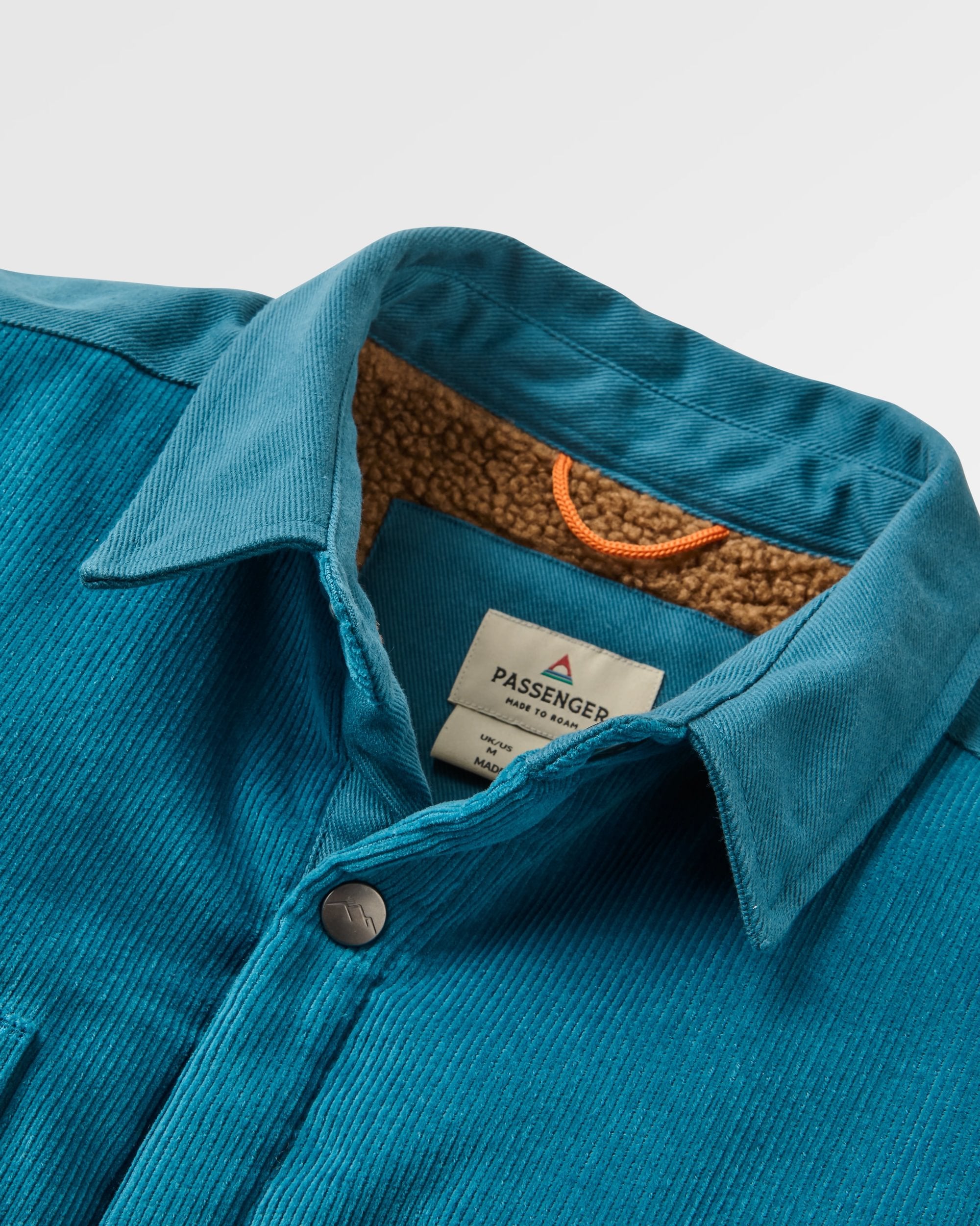 Kodiak Sherpa Lined Cord Overshirt - Blue Steel - Flatlay