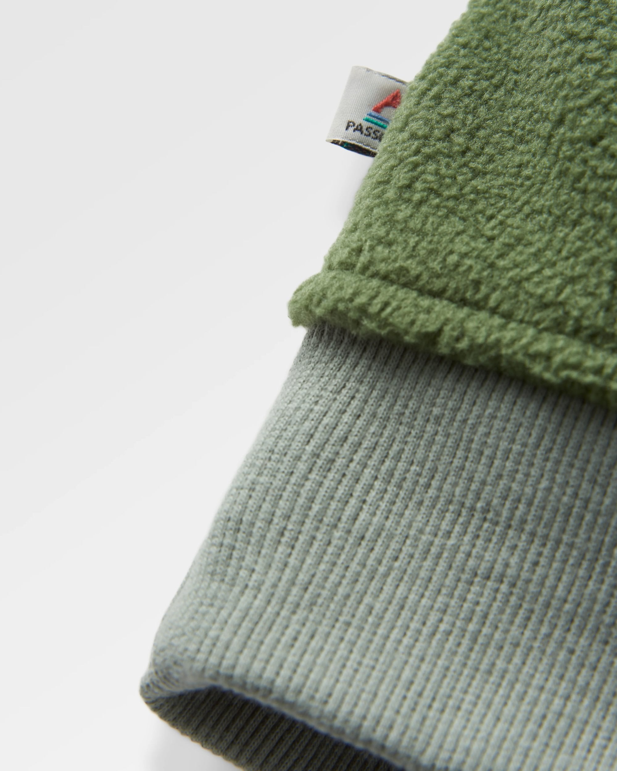 Caspian Recycled Polar Fleece - Wild Green - Flatlay