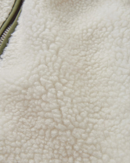 Valiant Deep-Pile Sherpa Fleece - Off White - Flatlay