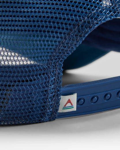 Waves & Trees Organic Cotton Trucker Cap - Tidal Blue - Flatlay