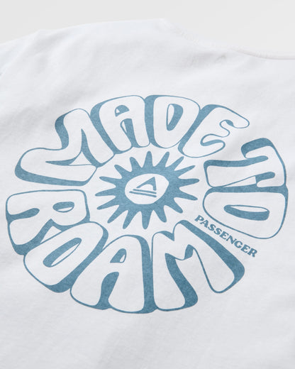 Easy Days Recycled Cotton T-Shirt - White - Flatlay