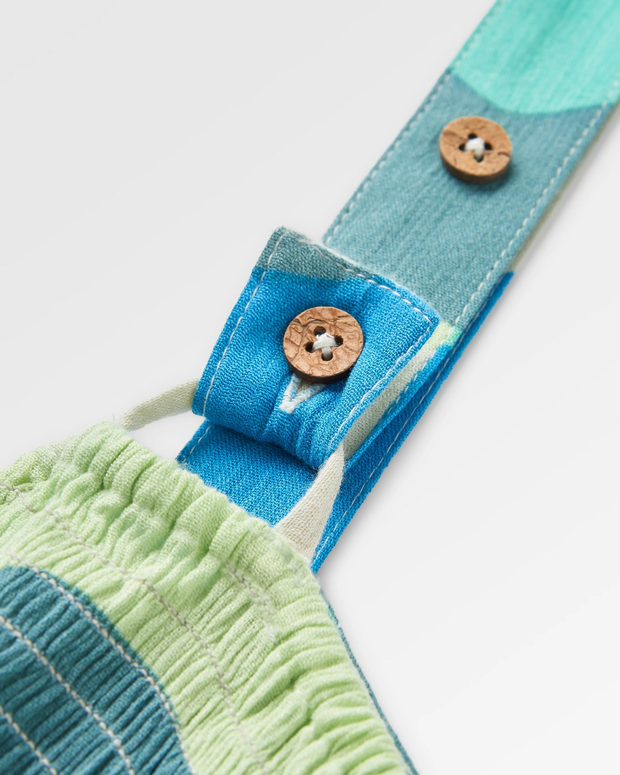 Soleis Woven Maxi Dress - Vista Patchwork Aqua - Flatlay