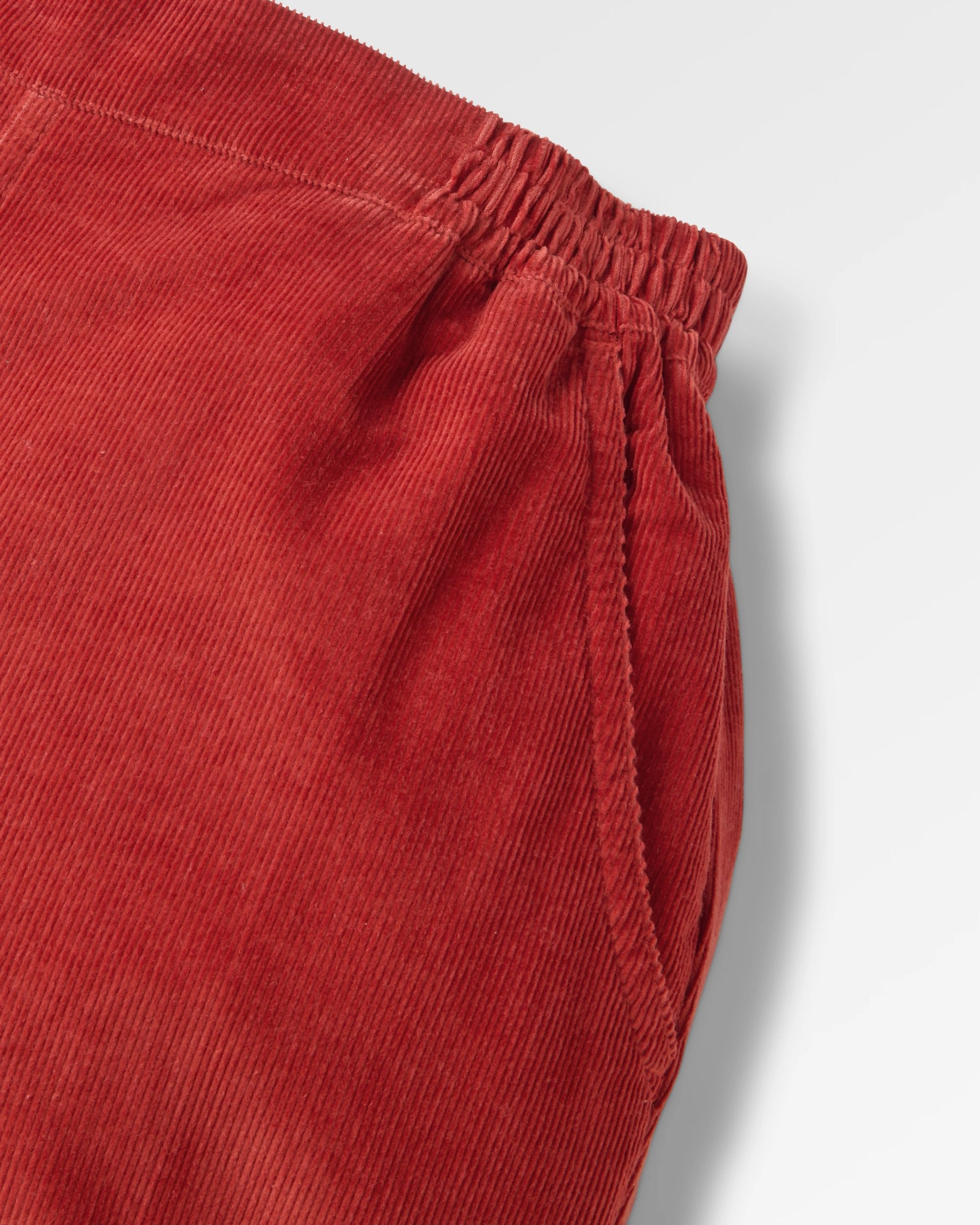 Someday Organic Cotton Corduroy Trouser - Red Ochre - Flatlay