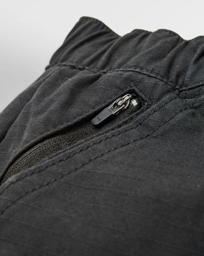 Rif-Raf Organic Cotton Ripstop Trouser - Black - Flatlay