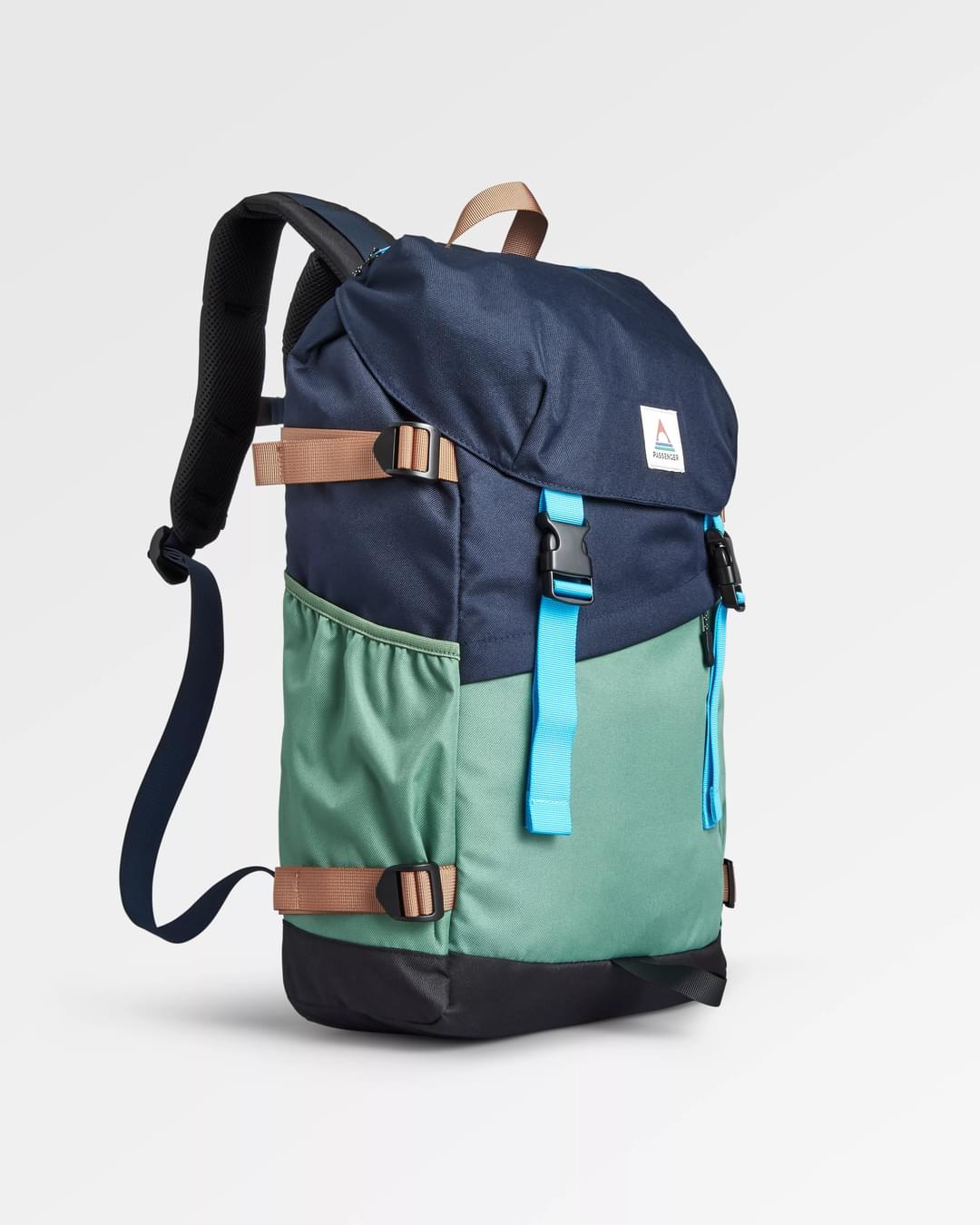 Boondocker Recycled 26L Backpack - Deep Navy/Laurel Green - Flatlay